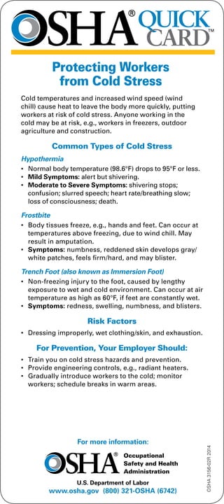 Protecting workers from cold stress | PDF