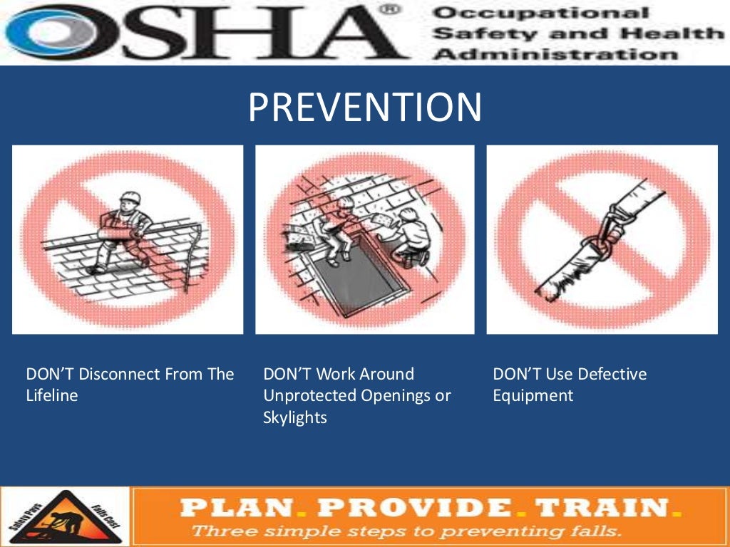 Osha 3 step fall protection