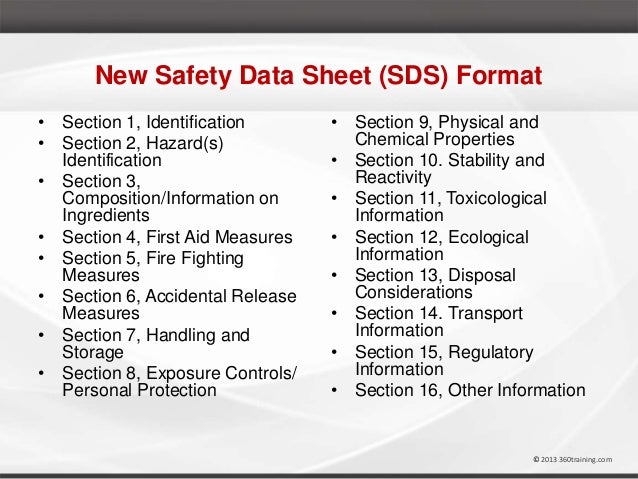 osha and ghs hazcom training by marie athey sample sds format