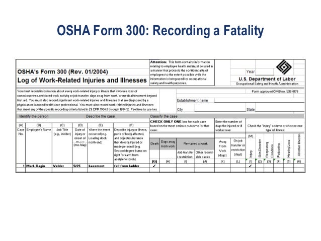 osha injury reporting osha form 300 excel
