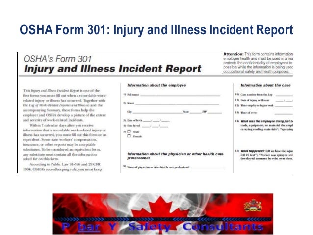osha injury reporting osha incident report