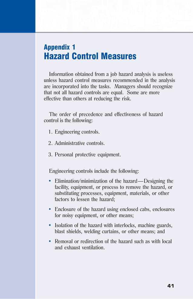 Osha job hazard analysis procedure PDF