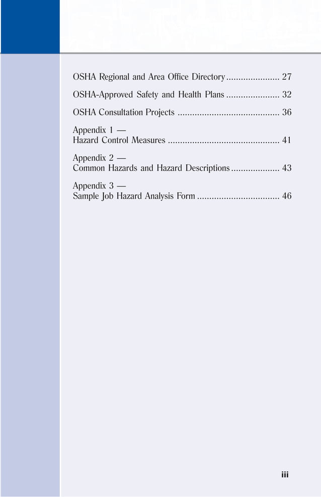Osha job hazard analysis procedure PDF