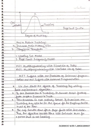 OPERATING SYSTEMS handwritten FIVE NOTES