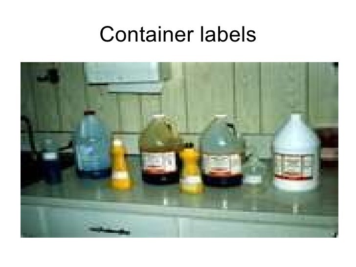 Primary container labels of hazardous chemicals
