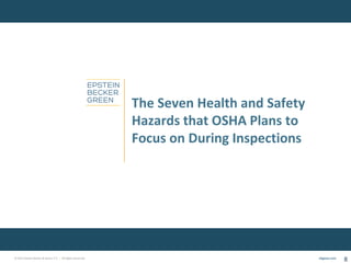 OSHA’s New Enforcement Initiative: Targeting Inpatient Health Care Facilities and Nursing Homes
