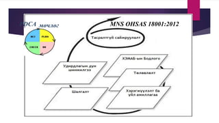 PDCA мөчлөг MNS OHSAS 18001:2012
 
