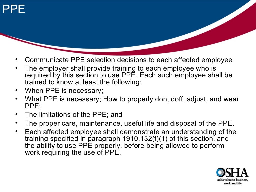 Osha training requirements