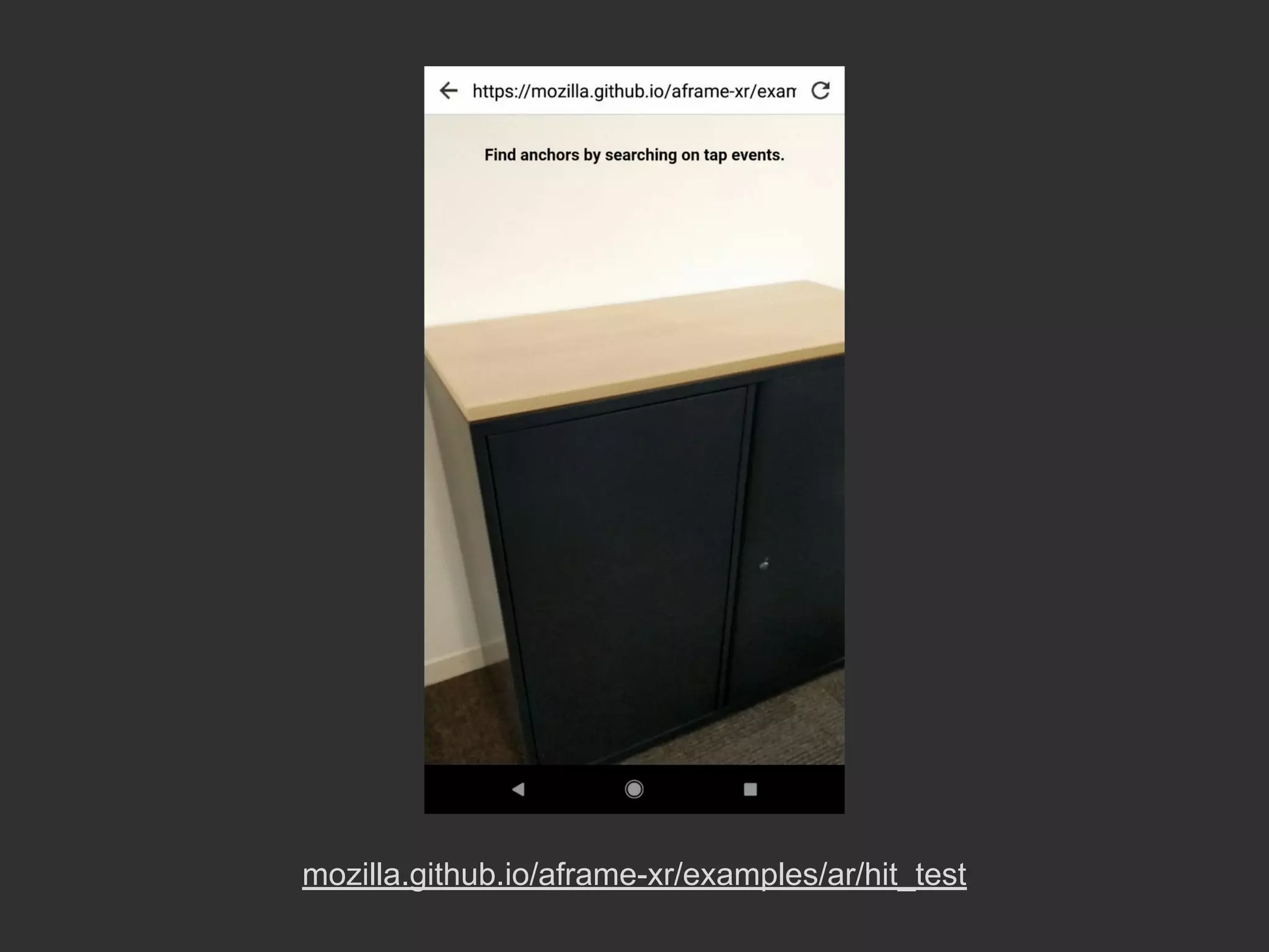 mozilla.github.io/aframe-xr/examples/ar/hit_test
 