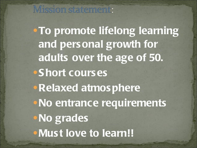 Osher lifelong learning institute | PPT