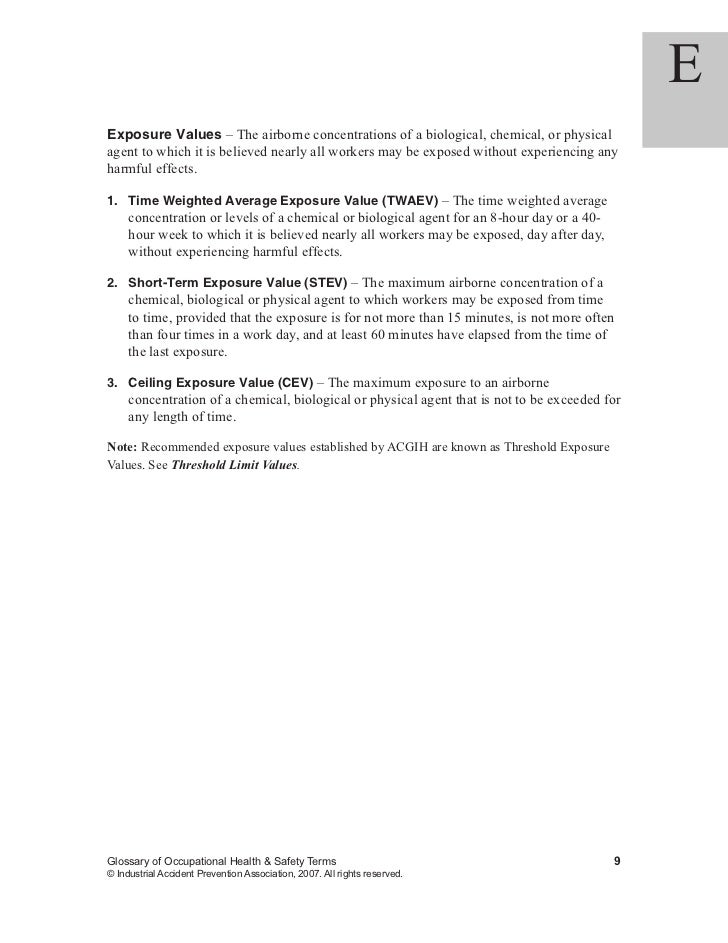 Osh Glossary