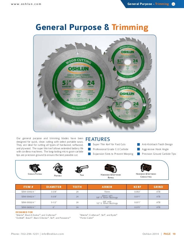 Oshlun SBFT-210036 210mm 36 Tooth General Purpose Blade Fespro