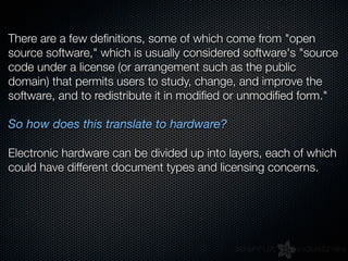 open source hardware overview