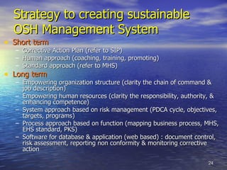 Oshms Checklist OSHMS as a Tool For Continual Improvement by Mr Roy SUCOFINDO | PDF