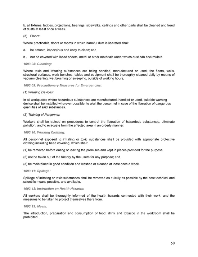 Osh standard (yellow book)