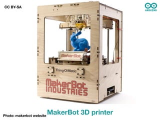 CC BY-SA




Photo: makerbot website
                          MakerBot 3D printer
 