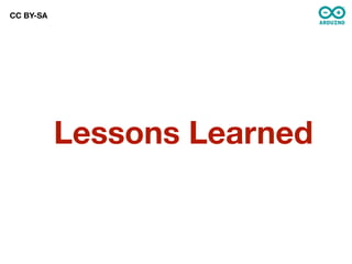 CC BY-SA




           Lessons Learned
 