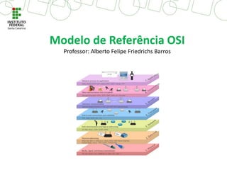 Modelo de Referência OSI
Professor: Alberto Felipe Friedrichs Barros
 
