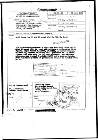 UNITED STATES AIR FORCE 
THE INSPECTS?* GENERAL 
-]OFFlCE OF SPECIAL INVESTIGATIONS 
REPORT O? INVESTIGATION 
FILE NO. 
W) -26 
DATE 
22 I 
REPORT MADE 6Y 
REPORT MADE AT 
- Y •••- • - • 
Air irovorfc i 
at 
boars £ inarch JL$$Q a t 
PERIOD 
OFFICE OF ORIGIN 
Sew UsadLc* STATUS 
J.J 
69 
17 
W, 
> 9 ^ 
DO, 
i 
fch 
CHARACTER 
SPECIAL. 
REFERENCE 
32 Hq 0^1 flX» 2lH 
SYNOPSIS 
12 Jttffsvfc 3£$* t« import a l l 
p 
liAIBOR 
iAIBOR 
an aerial 
-with AFGSI 
of 
Ho, 
other 
^afcaa by Pboto lab pwwsmol I s retained by 
— ^ — — . » ^ _ _ _ _ 
CLASSIFICATION- CArrrr : 7 r 
BY 
^ 
i-ii A V i^>i^fci :0-N O.' A , i. , . j - 
ACTION COPY FORWARDED TO 
, ^ a (ictiao LZ2dH3i:^ •/ 
U N I / E Q S T A T E S A!2 F O . ' : ^ 
FORM' 
O-2O8 1G 5774+-1 .U. S. 3iV£riiMSN7 P.tlKTIHG OCftcJ 
15 JAN 4 i  
