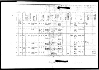 , -,• I ,-n' ''.Z' tJ.->;.tiy'~'Jii:>-' v I'.'JS'V-i "' '•' d ^ 
1 
O 5 
"el ! I ! !:: 
f^^i /:•; L..^..J.vI:.. 
!202C 2 
•§ 
;iP49 
• 9 |6"I/ 
i 
j. • I.J : 
; T O { 
:o' r-i > : 
I ,; ,,.| J^ j 
'.••' / ' Oi 
!>! co EI 
5M' -H ,Q ' 
O, r-l O I 
to. O j 
O: * - ' o | 
iOnk j( 
oo 
d o f-, 
U ;, 
o tf 2 
jni o o 
o ^ o 
O ^ O 
•• " 
y ,.y «H 
Vt b r-A 
a o {h, 
PrH ^n 
<! C1 O 
I . fl C5 
• c> # • 
f •• <J  • 
i o .- !•• •,-.-' 
i ' • ' •'- 
!;•,••'+>•: 
o,- • 
p Hood, IN 40° E 
, "H C-l. 
•P (^ 1 t^ 
d O -• 
^ rO j O 
59° j ; ^ ^ 
horizon' • ' [ . : ; ' ; ^ 
JO j? Har-:J204;: 1 p 
! Texa 
Hood, 
51 17 • Olio 
[Bluo-. 
Iwhito 
jlisa'c 
 _.,5,..« _ « 
jTJ;.-.3c JC^np Koodj 
j Texas 
•from 
3 81° 17 
to 
S 60° W 
i 
.21° ;Yos 
iabpvo ••^v/^irSflf::'^i^^ colored; 
|horiz6tf--t-];;-:i^%i^i->^:/ hoad:: ; 
• to 6°31;*;;rf^J^t'"1 ;S orange • 
above"';.':. V' ^'%; > '-bre.il • 
"i 
7 Mar 'OlSOil 
K 40° 
link Carp Kood, 
frp „ ' 
{ 
33 j7 War 
7 l^ar 
01:50 
0r!0:) 
014y}l 
)_... 
uhk 
Dnk 
Camp Hood, 
Texas 
C'arap Hood, 
T oxas 
16° ^T 
S 20° 
N 60° IS 
horizoil;' 
jliant 
bluo- 
26°; ^iv Bluish j 
VfhliJO, . 
Dropped r ,.;.v^.-,:,vertically ^ 
'• ^S^;;'jtii}ltglrdund;' 
Orange I 
r 
1-4 O 
CO 
ilono 
iionc 
c; 
.I": 
o .-'-••• 
P^rl 
Co© 
• 
" "* ~ •"'•}• .».....-...•.. 
Bail !£as!-:ctballjMFixod 
liko i 
if lash" 
flanh } S 
nh } 
4ound jj 10 
head, iin length 
with . ! .. 
•brail I 
2 
seos 
Like ' 
flash 
blub 
Like; 
Slash:.; 
Nono B a l l - . 
lllCO ; 
flash 
llotiu 
S drop 
Flash: 
Basketball 
Flash bulb 
2 ' b y I 1 
"Fitted 
Disap] 
bohint 
 