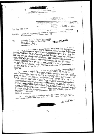 DEPARTMENT OF THE AIR FORCE 
HEADQUARTERS UNITED STATES AIR FORCE 
WASHIN GTDN 
F i l e Eo: 
SUBJECT: 
CLASSIFICATION- CANCr.I.Li: 
BY AUTHORITY u'1 Til - : 
BY 
DATE 
4 DEC 1975 
"35!" -i-> "M 1=111 
TO: 
Headquarters 
25, 
- 
Requirements So, 4, T • • 
or:ne^td=rvationS, b ^ j ^ ^ 
meteoric fireball 
 