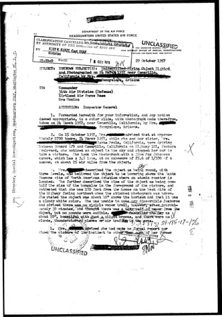 N 
1Of 
I 
"UN 
P.1 
,£3 
3 
-PI 
.ffi'r 
£0 
C 
o 
£ • • 
2C 
D 
o 
CO 
o 
DEPARTMENT OF THE AIR FORCE 
HEADQUARTERS UNITED STATES AIR FORCE 
RICT OFFICE OF SPECIAL INVESTIGATIONS 
IKTLAND AIH rORCt BASC, NIW MEXICO 
•80-0 BATB D£c 1975 
StBJBCT(S)? U; M. 
THE INSrSCTOK CINEKAL U >JP!£D 
29 October 19$T 
TOt 
hrew MeadLco 
Inspector Geceral 
 