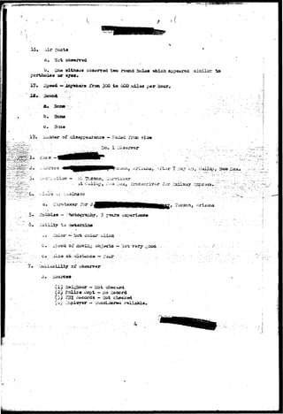 16* Air Buc 
obs«rv»d 
two 
or 
-similarr 
300 t« 6CO 
Jouad 
par hour* 
of 
t.-?JLf.l,~V." 3> r.-ii^ t a k e r 
j-'J-^ve"'u 
6* 
a Tucson, --ri 
;;oior — !'4-ot color 
or 
( i ) 
(2) FoHc« iJopt 
(>} FBI ii&corrfs 
Mo i-j 
 