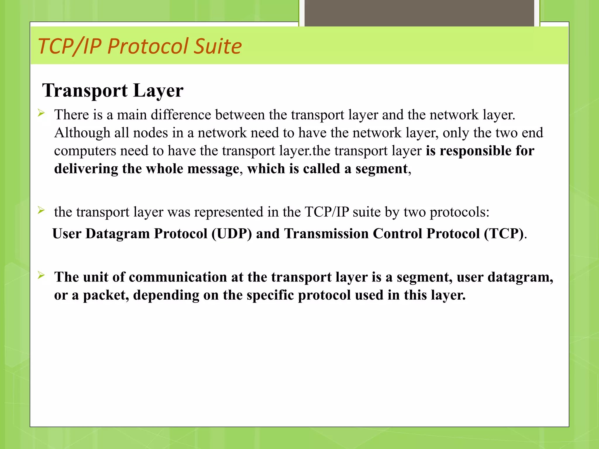 Osi , tcp/ip protocol and Addressing | PPT
