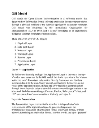OSI and TCP/IP Model | PDF