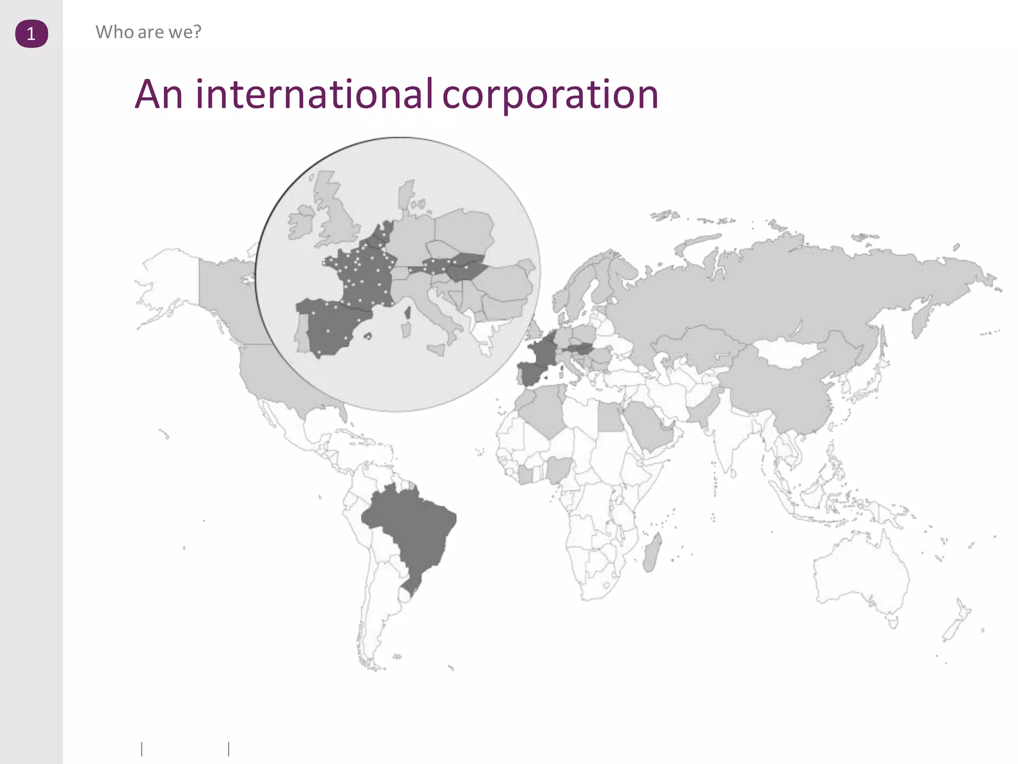 1   Who are we?


        An international corporation
 