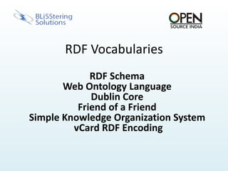 RDFA resource can be a DocumentA resource can be an organizationA resource can be a personfoaf:Documentfoaf:Organizationfoaf:personfoaf:name  - Gauravfoaf:mail - gaurav.kumar@blisstering.comfoaf:birthday– 25/10/1987