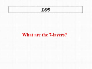 What are the 7-layers?
 