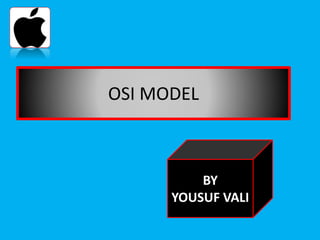 OSI MODEL
BY
YOUSUF VALI
 