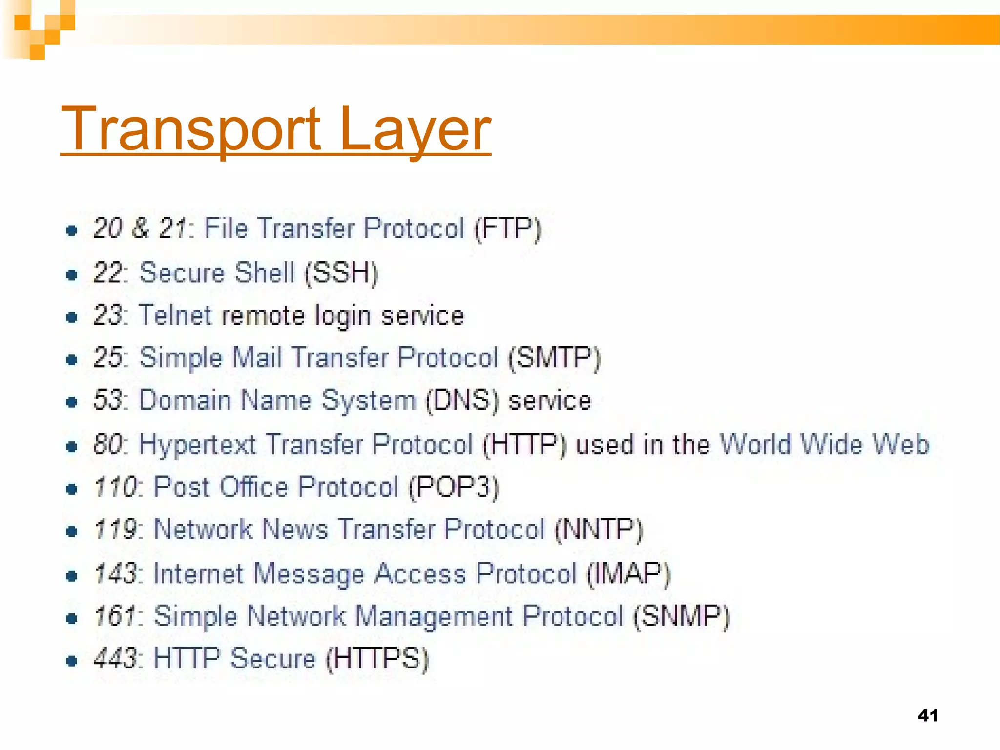 Transport Layer
41
 