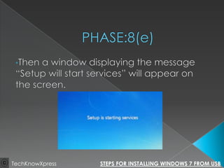 Windows 7 installation steps | PPTX