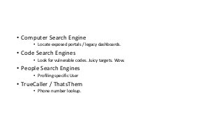 Open Source Intelligence (OSINT)- Testcases for Pentesters