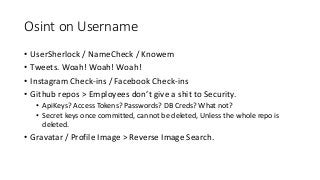 Open Source Intelligence (OSINT)- Testcases for Pentesters