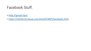Open Source Intelligence (OSINT)- Testcases for Pentesters