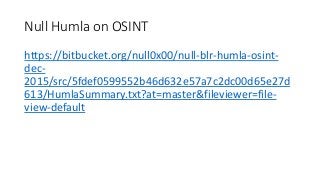 Open Source Intelligence (OSINT)- Testcases for Pentesters