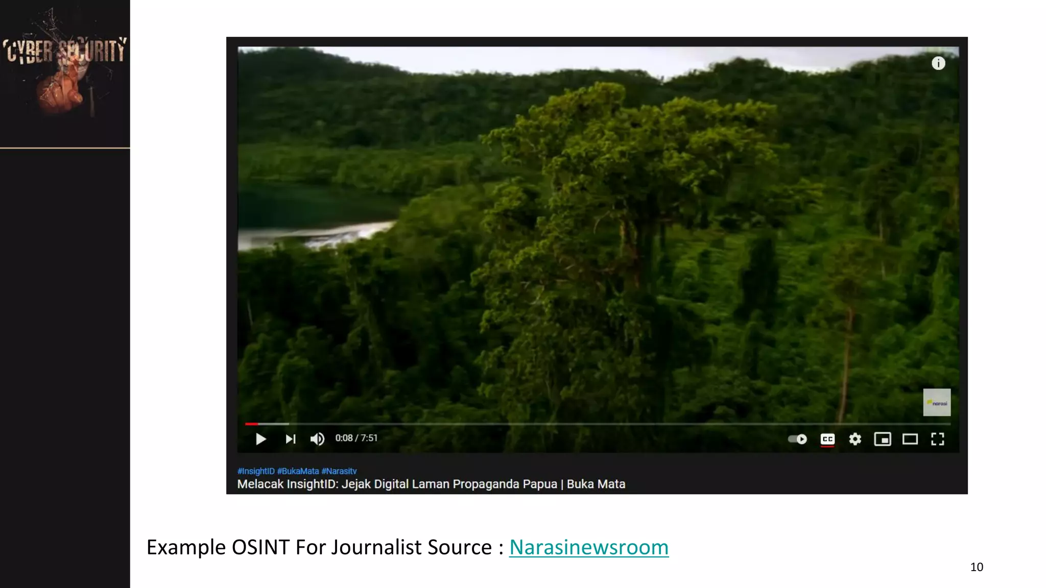 10
Example OSINT For Journalist Source : Narasinewsroom
 