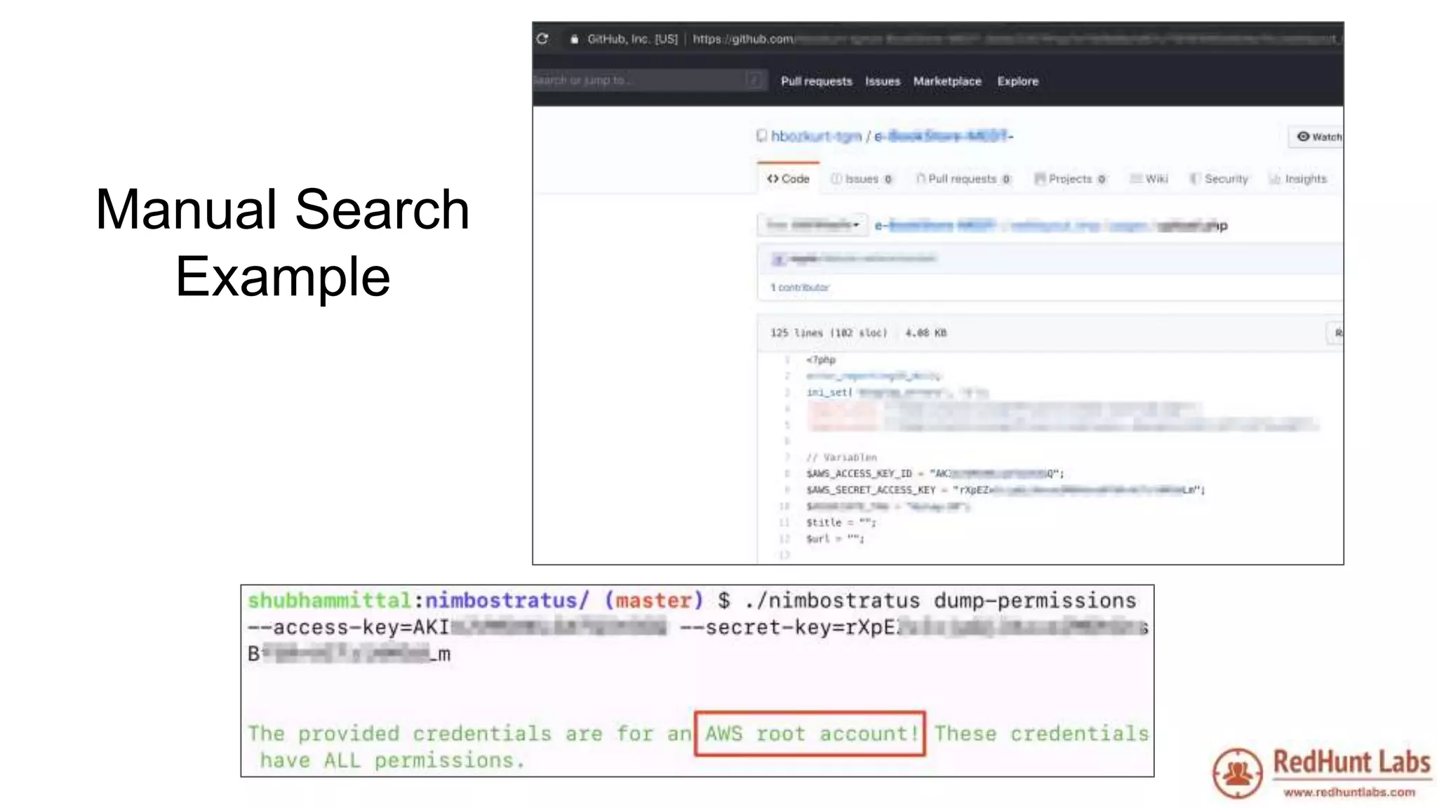 Manual Search
Example
 