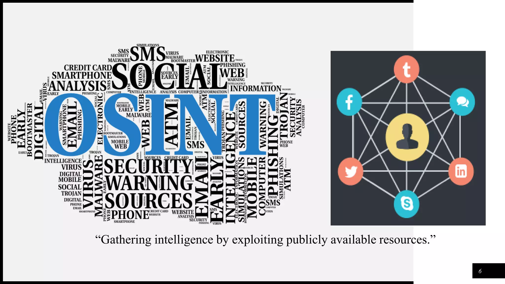 FIRSTUP
CONSULTANTS 6
“Gathering intelligence by exploiting publicly available resources.”
 