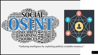 FIRSTUP
CONSULTANTS 6
“Gathering intelligence by exploiting publicly available resources.”
 