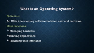 OS Introduction Operating systems Processes and concepts | PPT