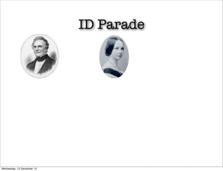 ID Parade




Wednesday, 12 December 12
 