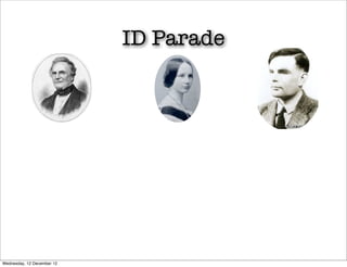 ID Parade




Wednesday, 12 December 12
 