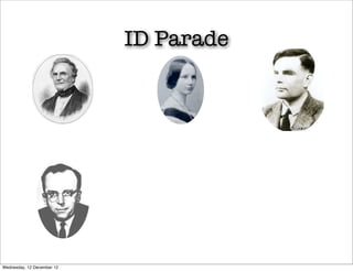 ID Parade




Wednesday, 12 December 12
 