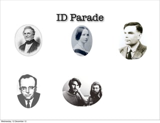 ID Parade




Wednesday, 12 December 12
 