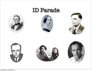 ID Parade




Wednesday, 12 December 12
 