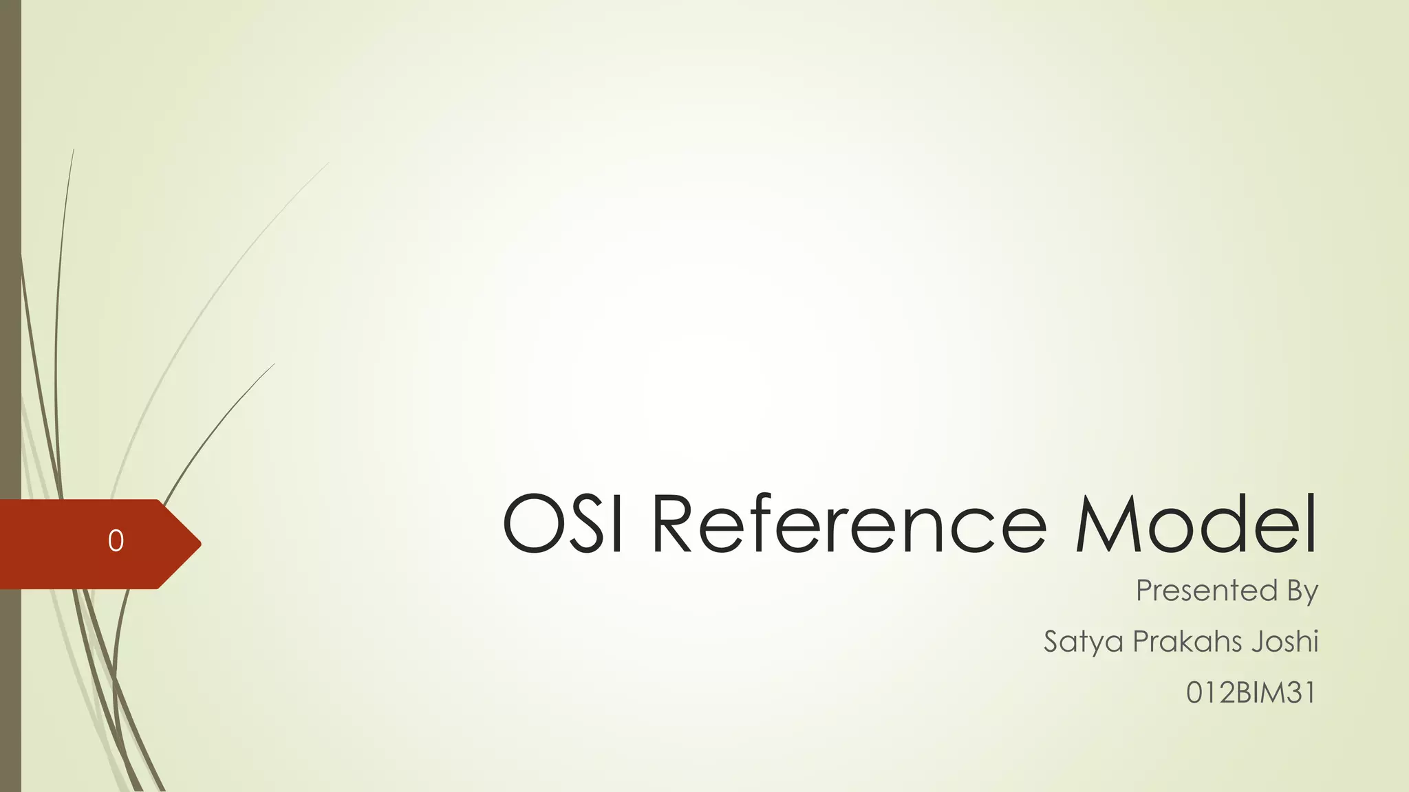 Osi reference model in Networking | PPT